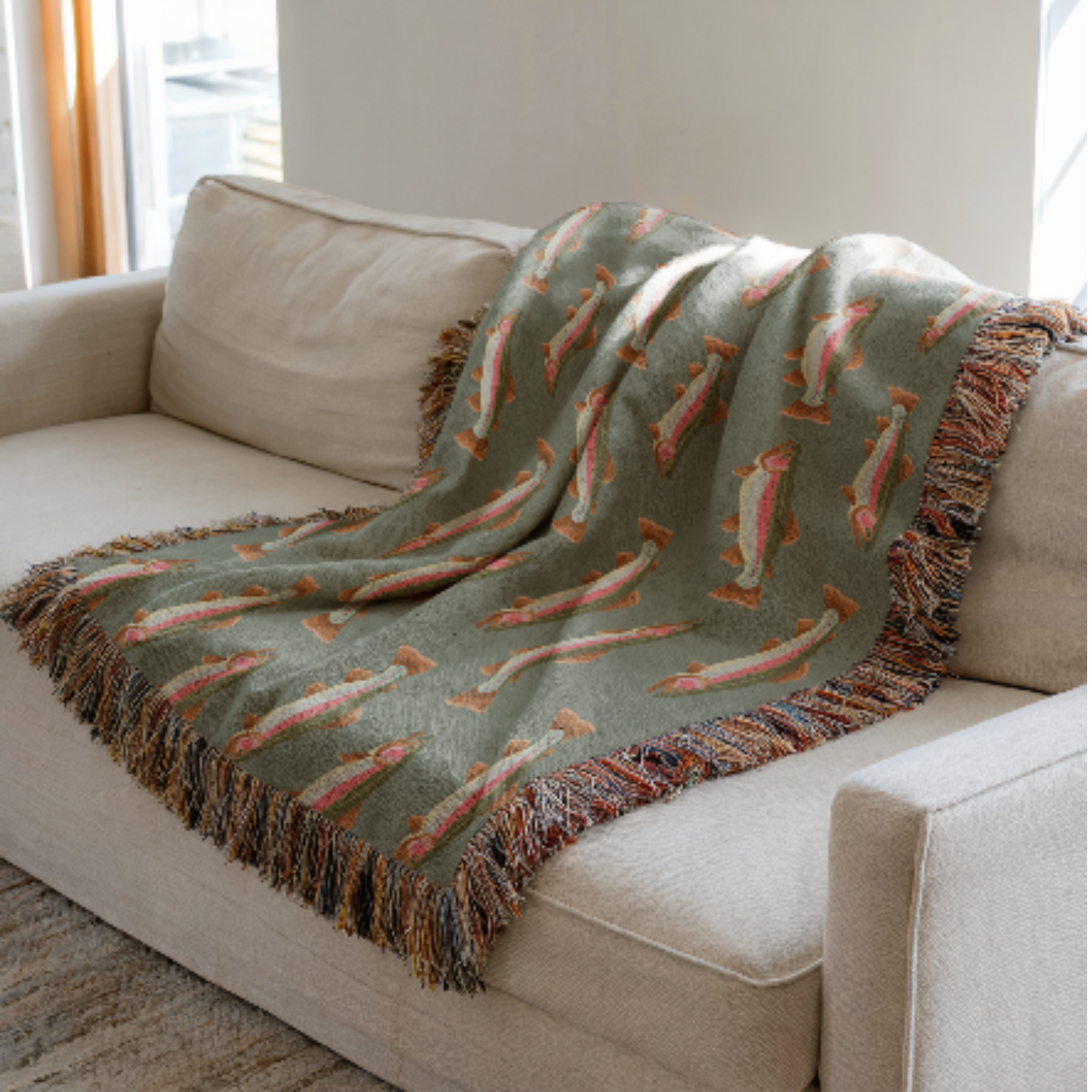 Trout Woven Blanket