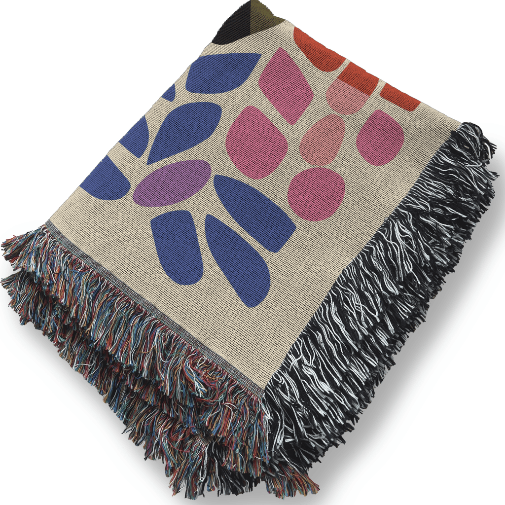Abstract Rainbow Woven Blanket - Ceelily Inspire
