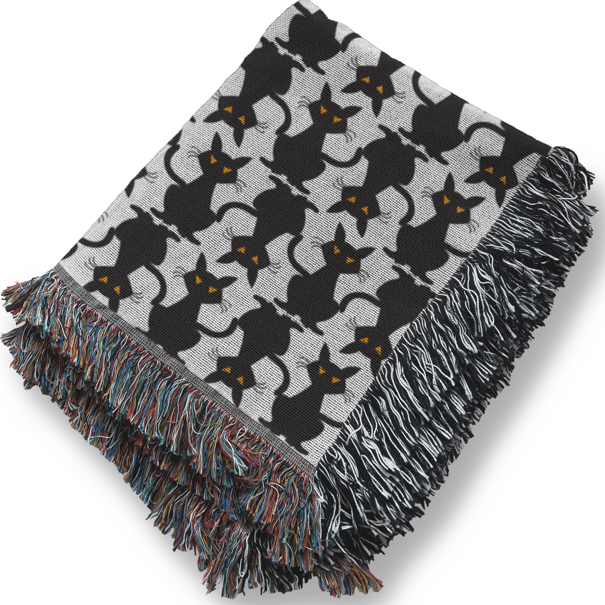 Black Cats Woven Blanket - Ceelily Inspire