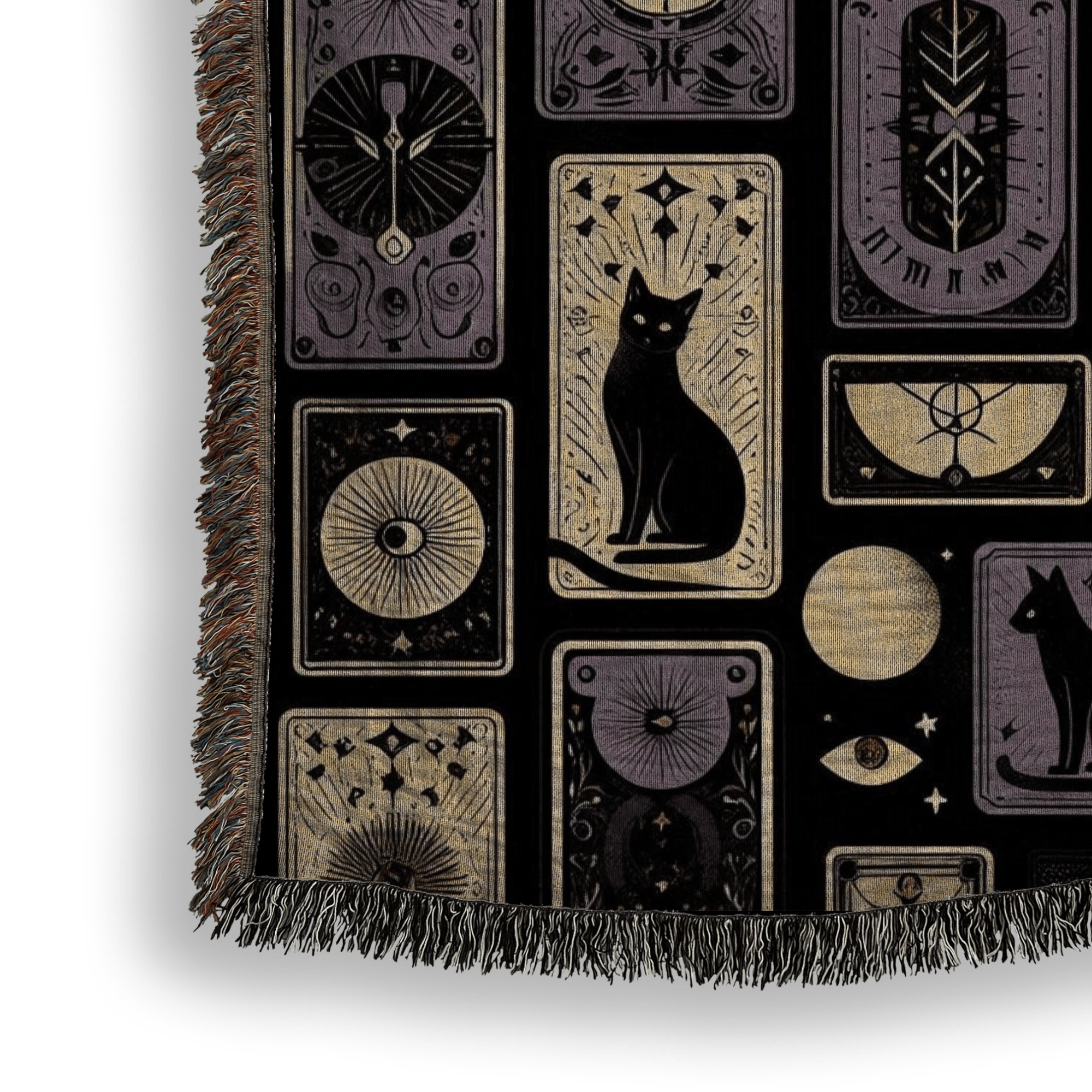 Gothic Black Cat Woven Blanket - Ceelily Inspire