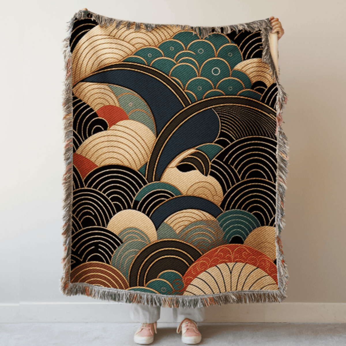 Japanese Woven Blanket - Asian Zen Tapestry | Ceelily – Ceelily