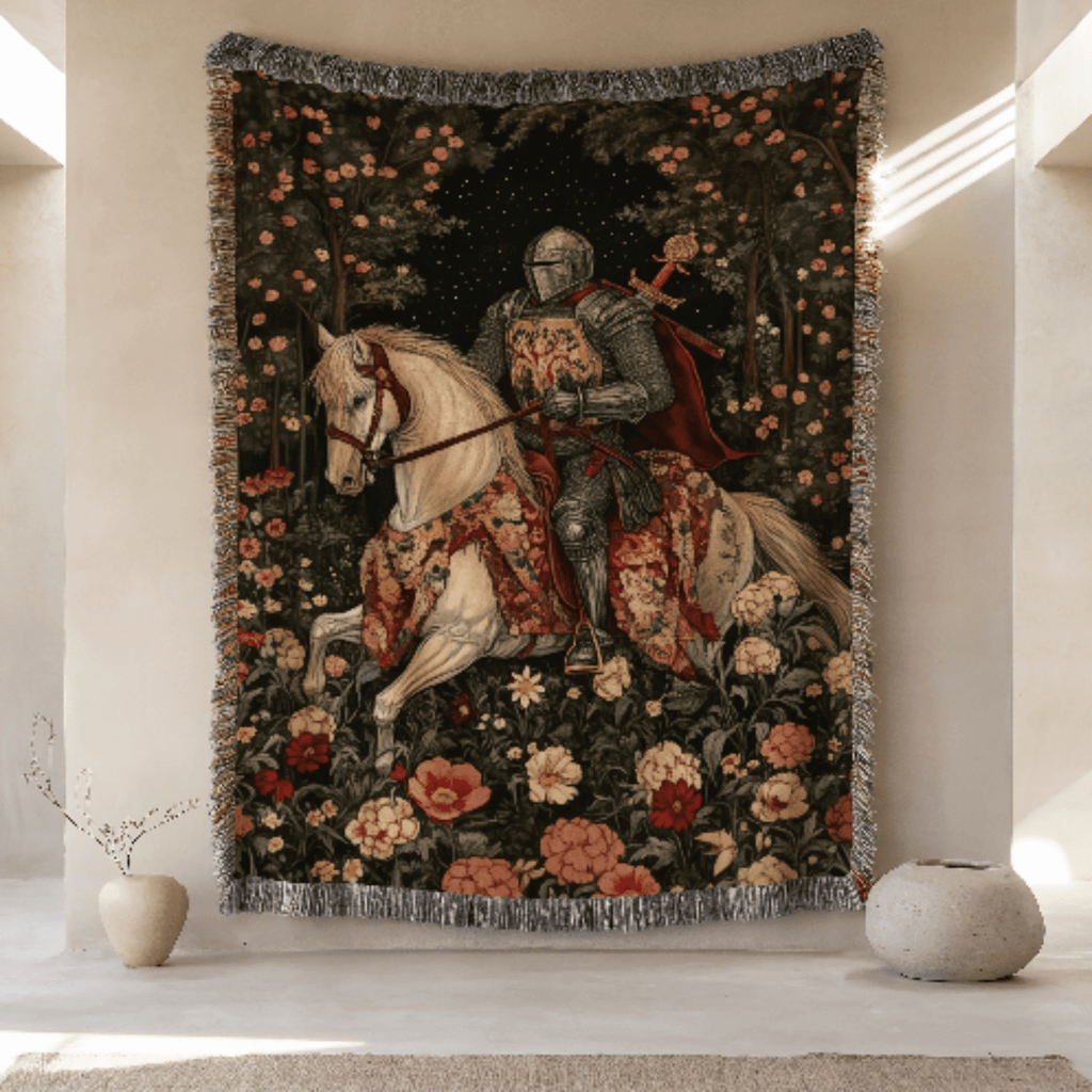 Medieval Knight Woven Blanket - Ceelily Inspire