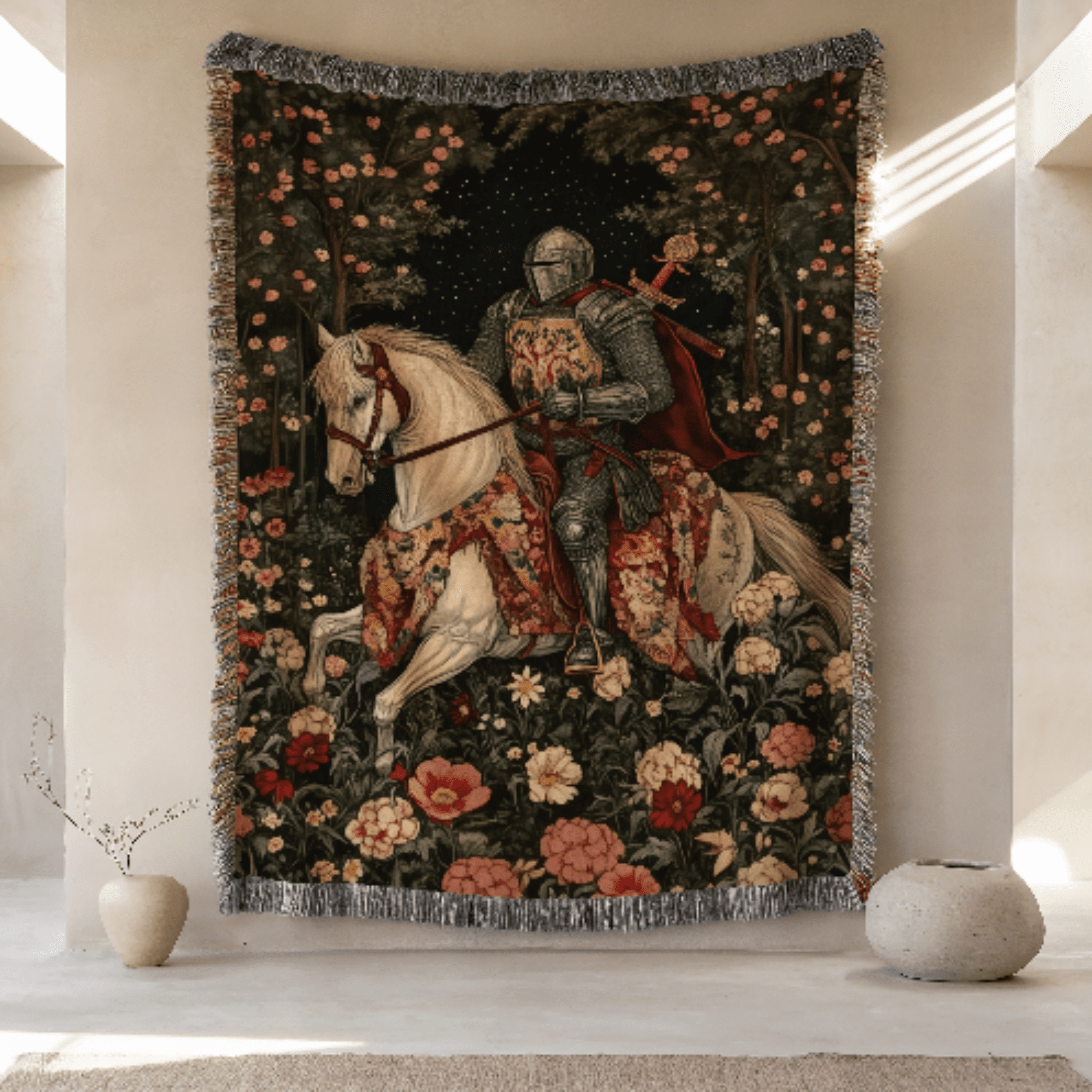 Medieval Knight Woven Blanket - Ceelily Inspire
