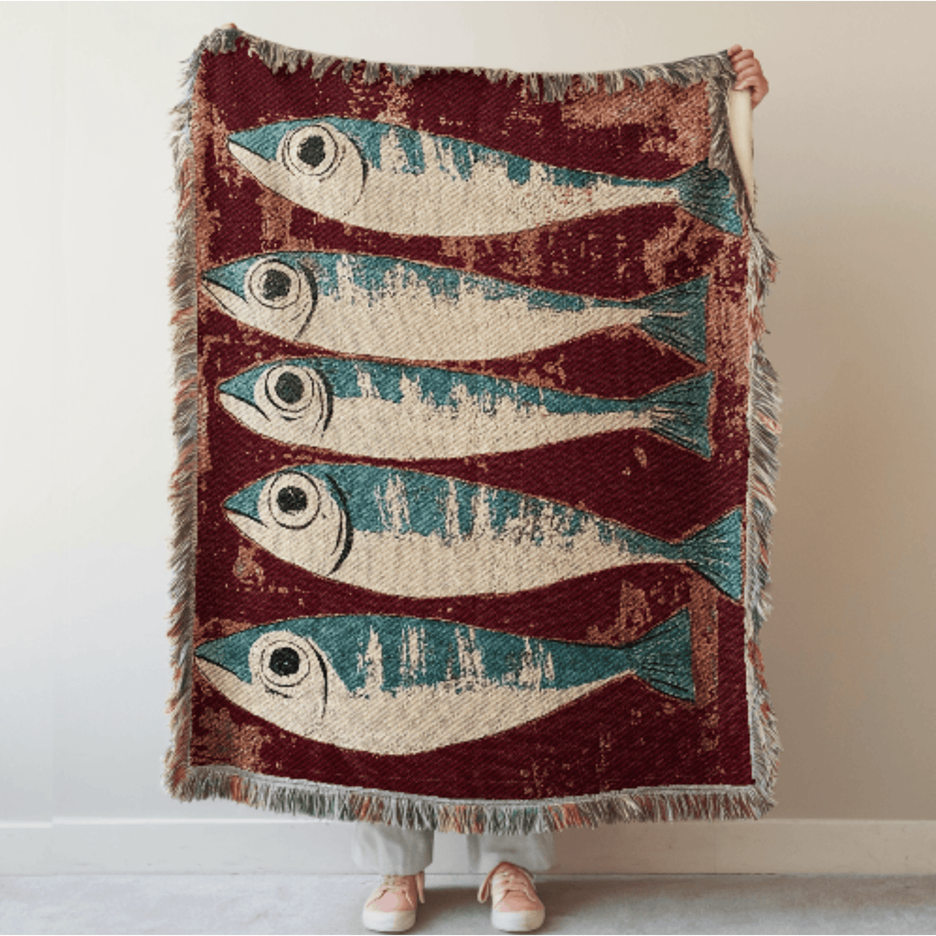 Sardines Woven Blanket - Ceelily Inspire