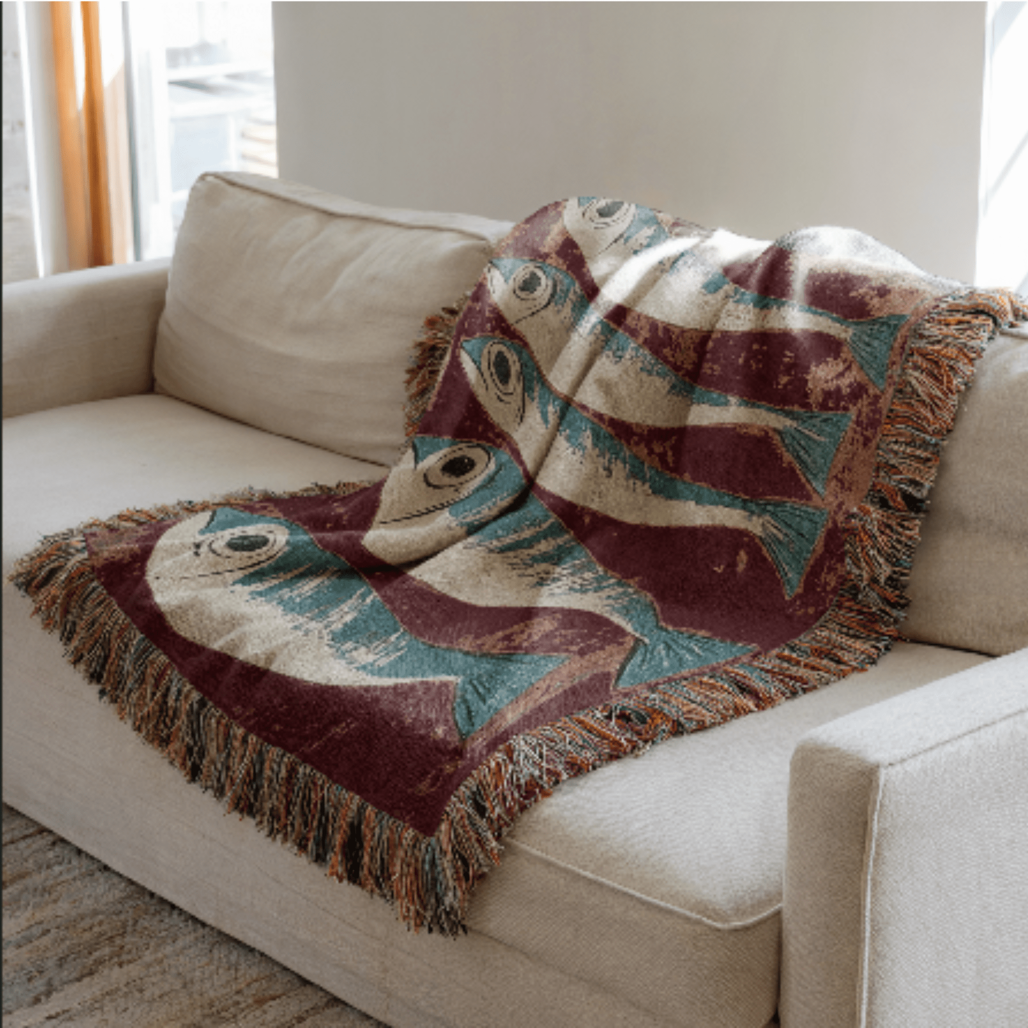 Sardines Woven Blanket - Ceelily Inspire