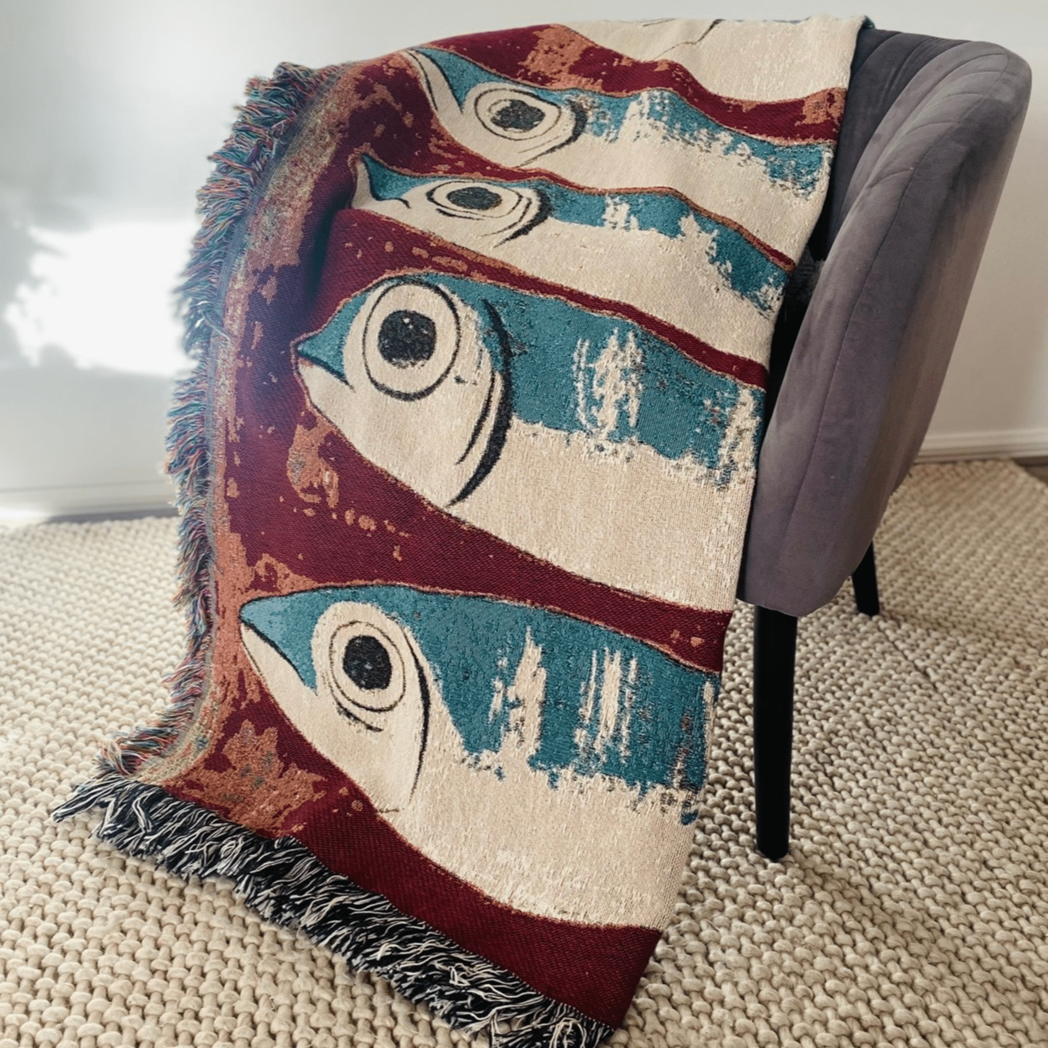 Sardines Woven Blanket - Ceelily Inspire
