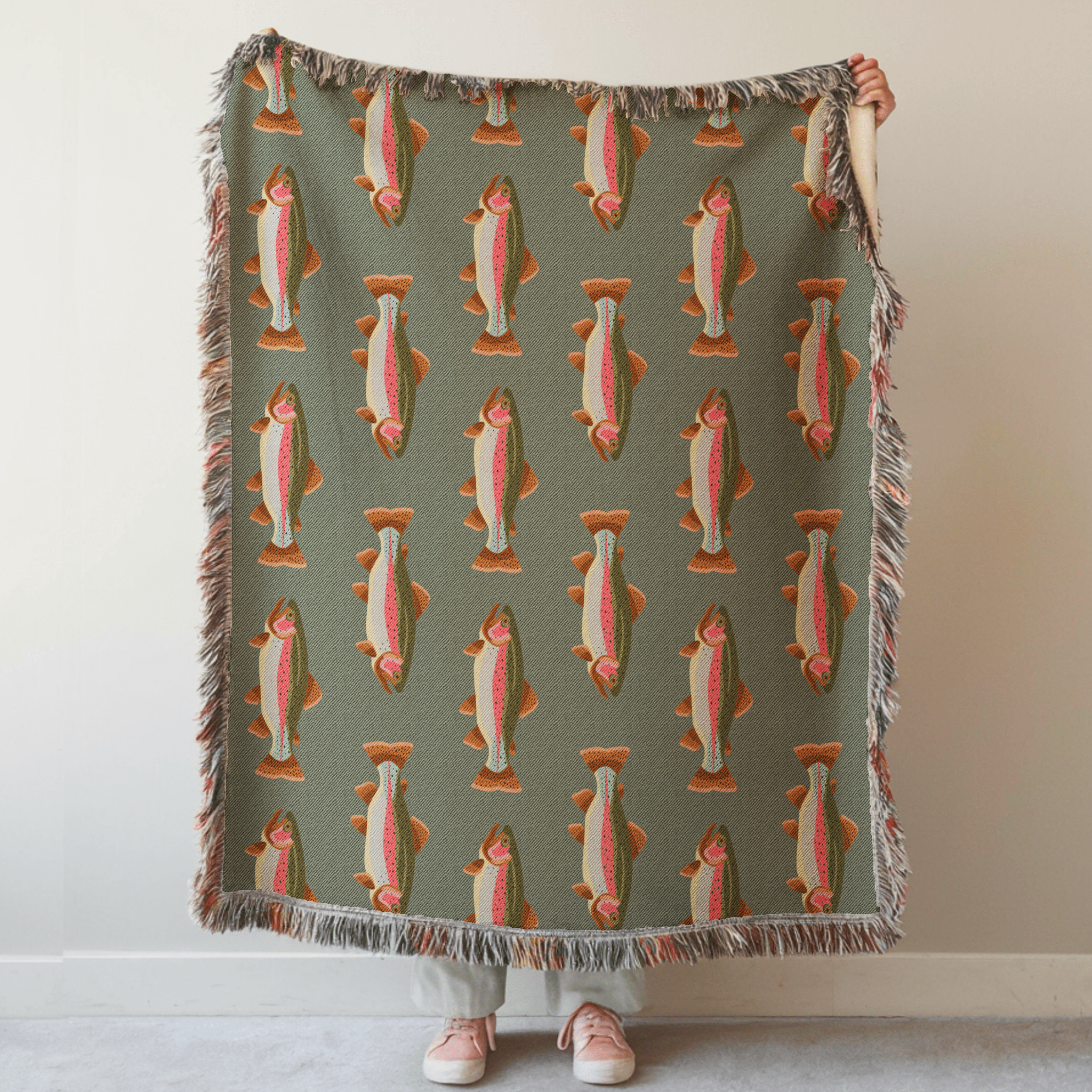 Trout Woven Blanket - Ceelily Inspire