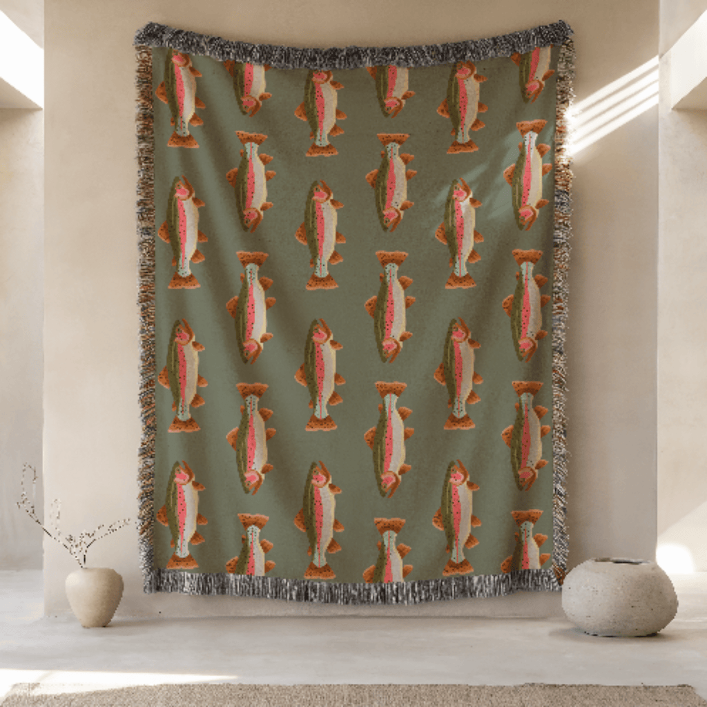 Trout Woven Blanket - Ceelily Inspire