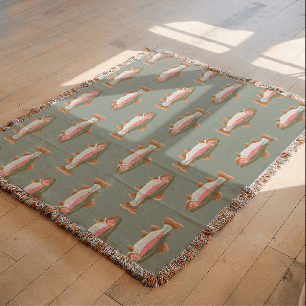 Trout Woven Blanket - Ceelily Inspire