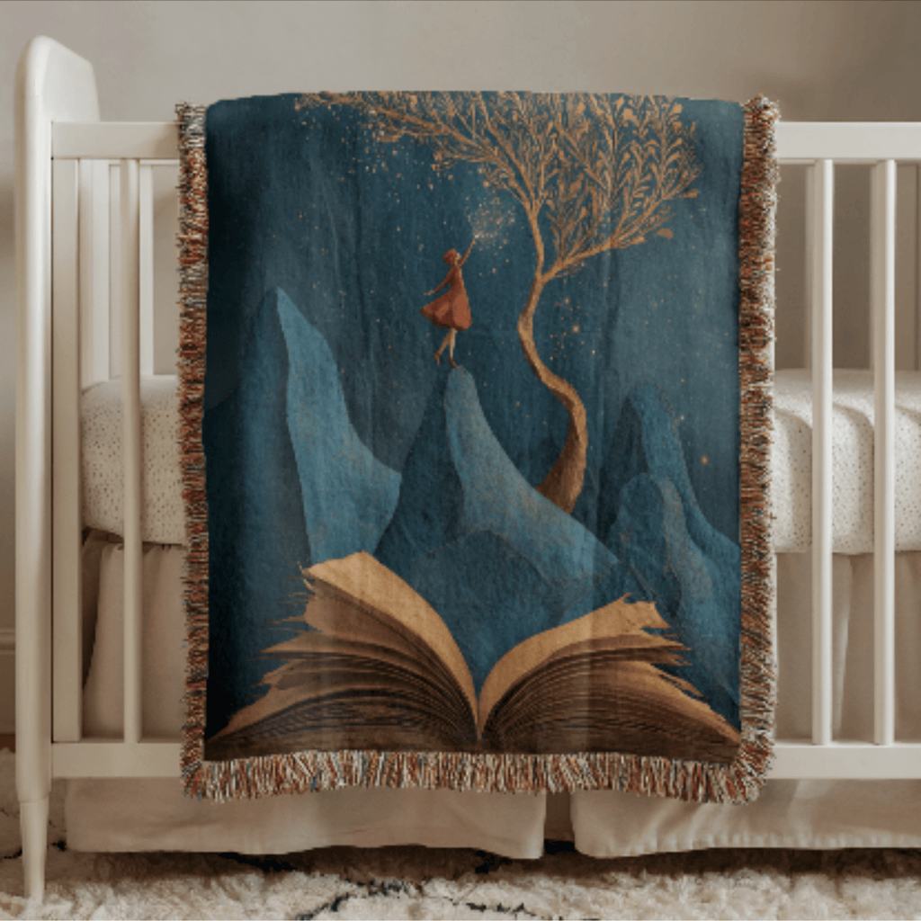 Whimsical Book Woven Blanket - Ceelily Inspire