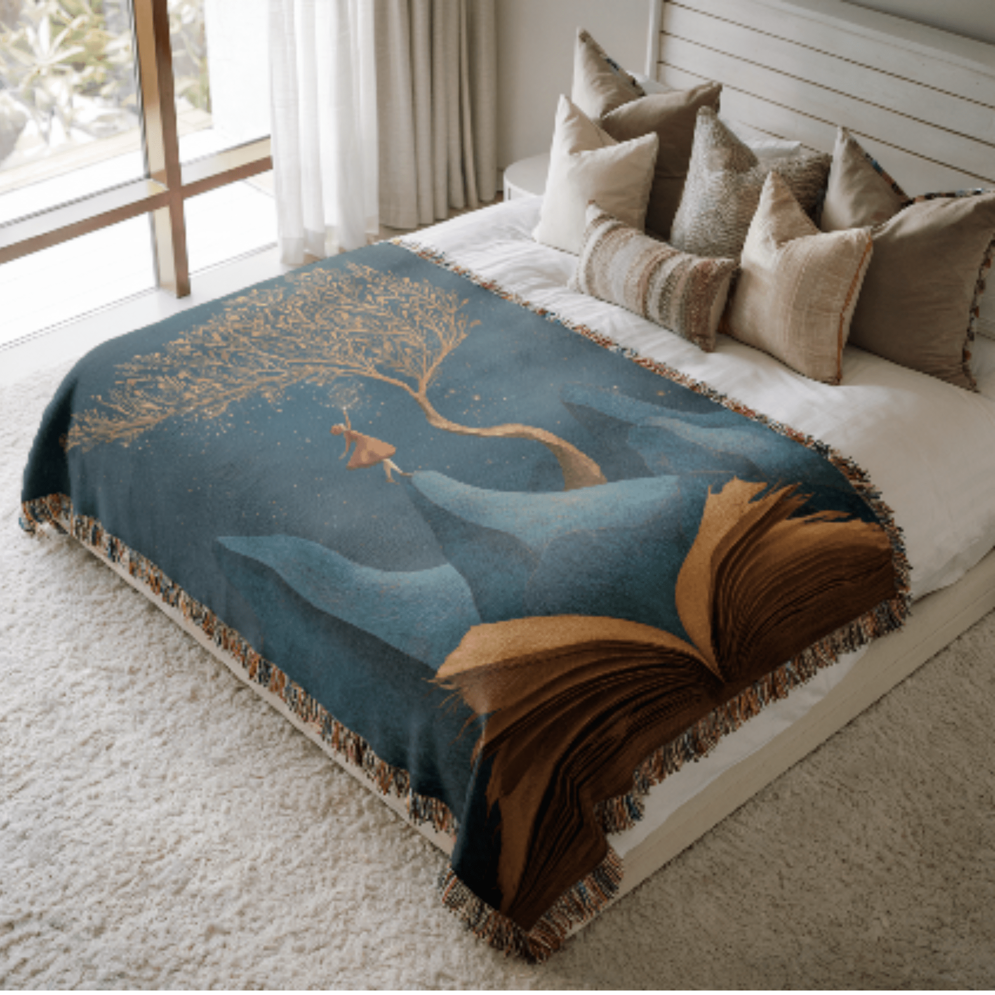 Whimsical Book Woven Blanket - Ceelily Inspire