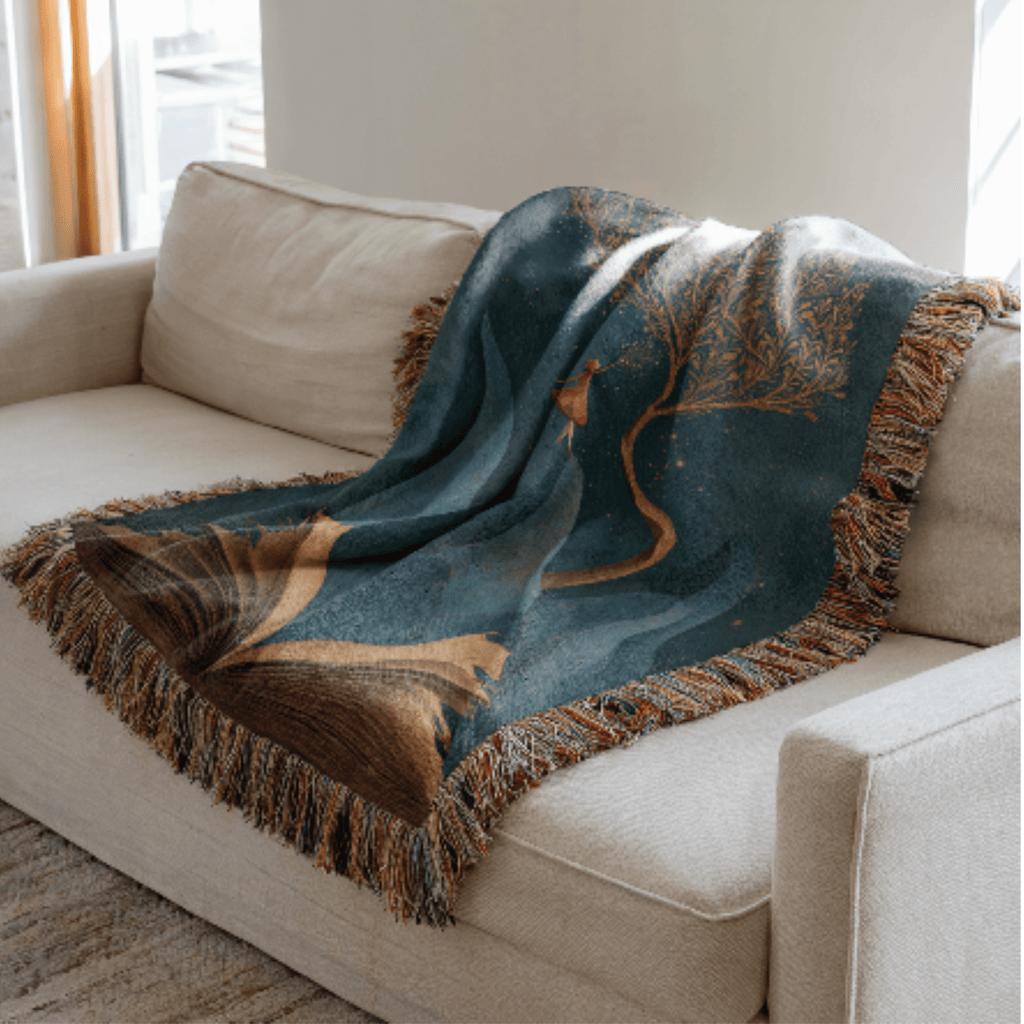 Whimsical Book Woven Blanket - Ceelily Inspire