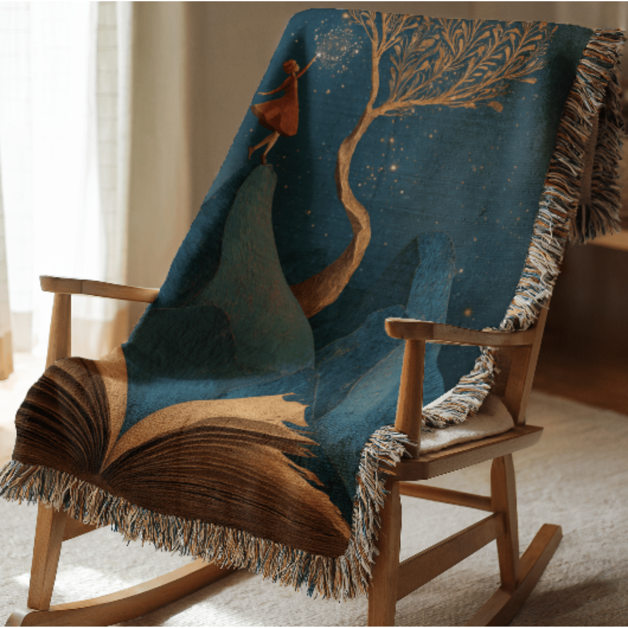 Whimsical Book Woven Blanket - Ceelily Inspire